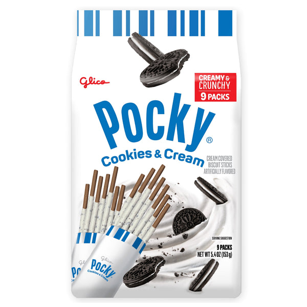 Glico Pocky & Cream Biscuit Sticks · Galletas · 9 pack de 153 g