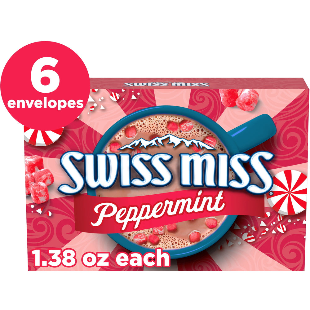 Swiss Miss Peppermint Hot Cocoa · Café y cremas · 6 pzas de 39 g