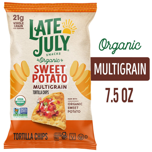 Late July Sweet Potato Multigrain Organic · Totopos · 213 g · bolsa