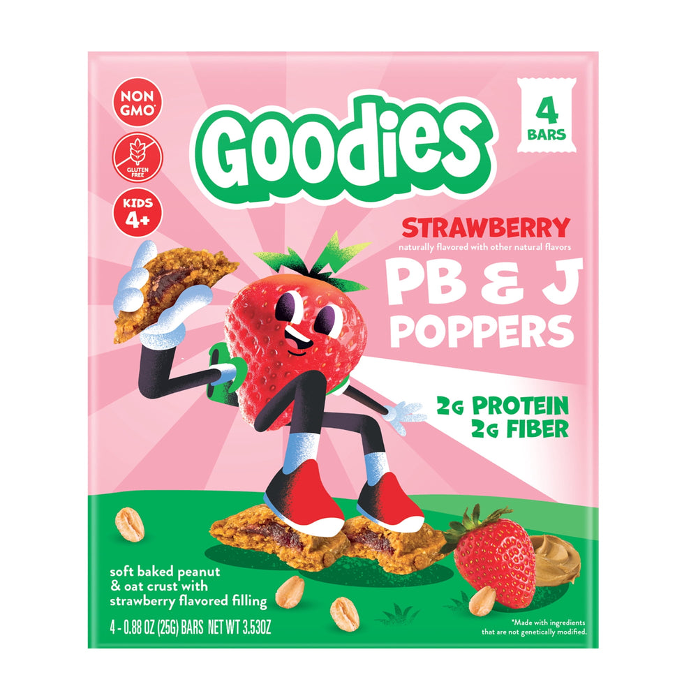 Goodies Strawberry PB&J Poppers Kids' with Peanut & Oat · Nueces · 4 pzas