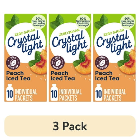 Crystal Light Zero Sugar Té Helado de Durazno · Polvo para agua · 3 pack de 20 g