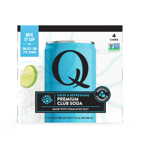Q Mixers Premium Club Soda Crisp & Refreshing · Refresco · 4 pack de 222 ml