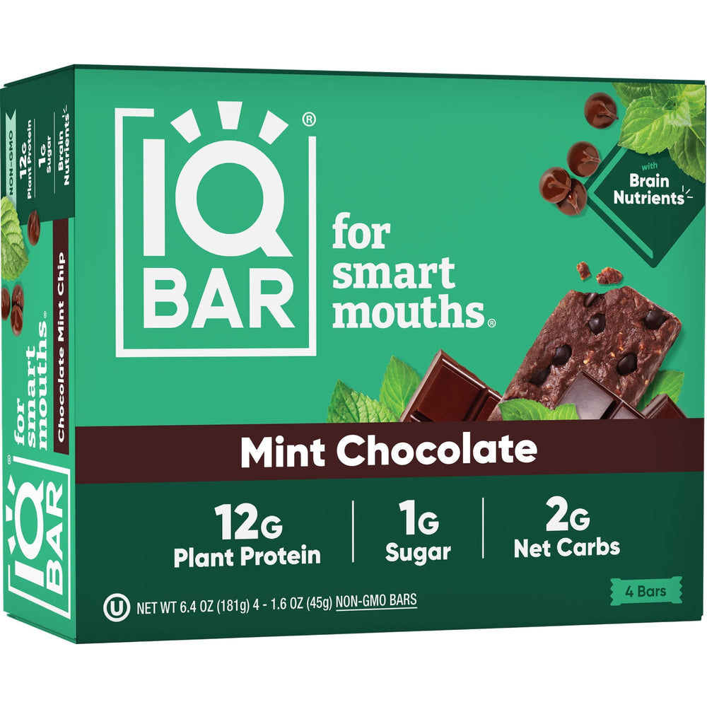 IQBAR Mint Chocolate - Vegan Energy - Vegan · Barras · 4 pzas