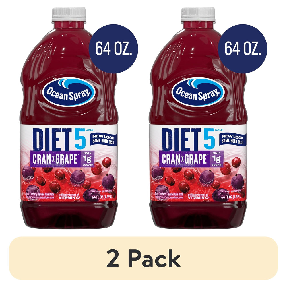 Ocean Spray® Diet Cran-Grape® Cranberry Grape · Bebida · 2 botellas de 1.89 L