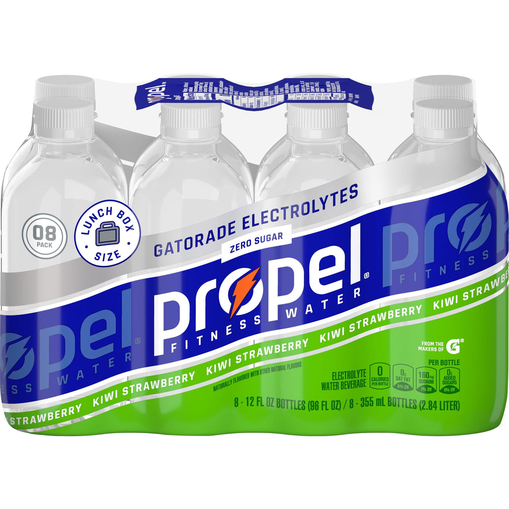 Propel Enhanced Water Kiwi Strawberry Zero Zero Sugar · Bebida · 8 pzas de 355 ml