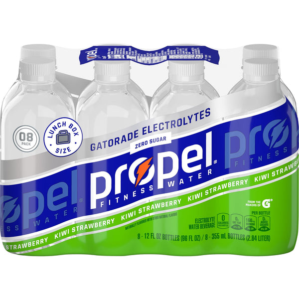Propel Enhanced Water Kiwi Strawberry Zero Zero Sugar · Bebida · 8 pzas de 355 ml