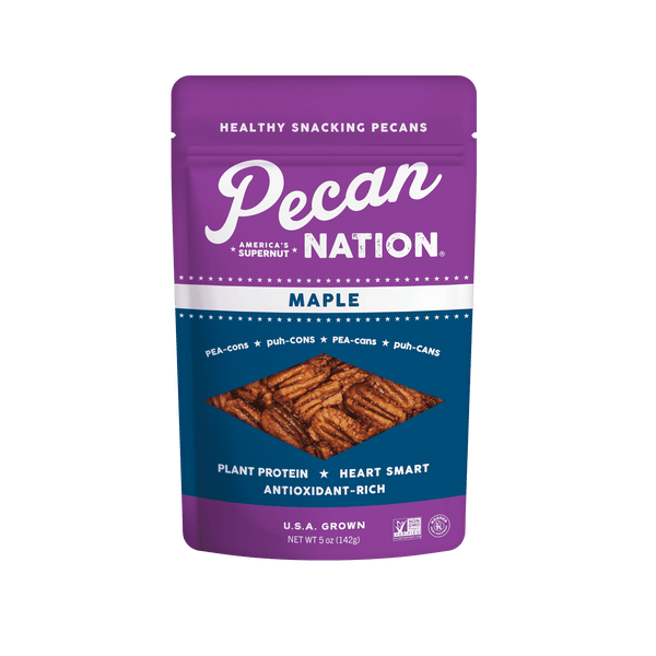 Pecan Nation Maple Snacking Pecans Gluten Free · Nueces · 142 g · bolsa