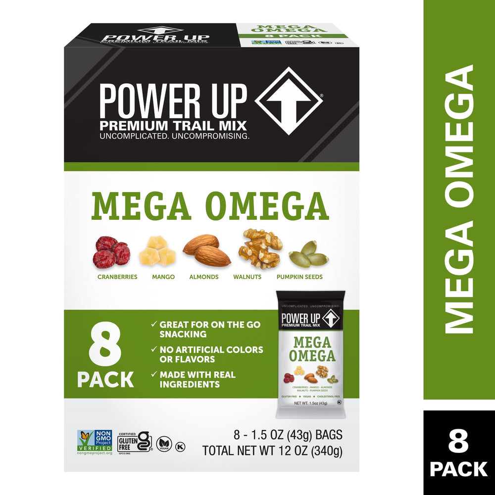 Power Up Premium Mega Omega 8 · Mezcla de nueces · 340 g