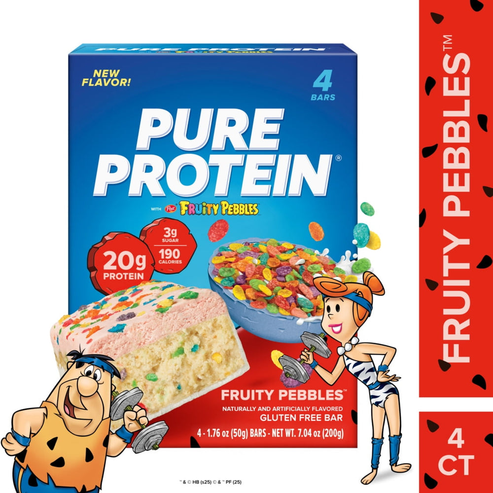 Pure Protein Fruity Pebbles · Barra de proteína · 4 pzas de 50 g