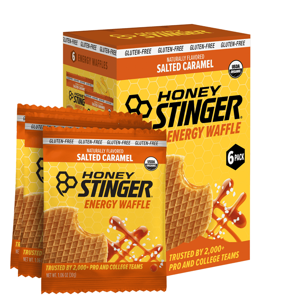 Honey Stinger Organic Energy Waffle Salted Caramel Gluten-Free · Cereal · 6 pzas de 30 g