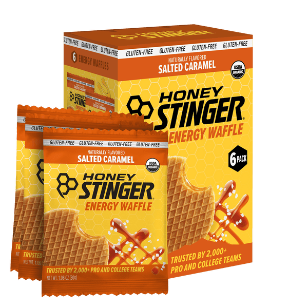 Honey Stinger Organic Energy Waffle Salted Caramel Gluten-Free · Cereal · 6 pzas de 30 g