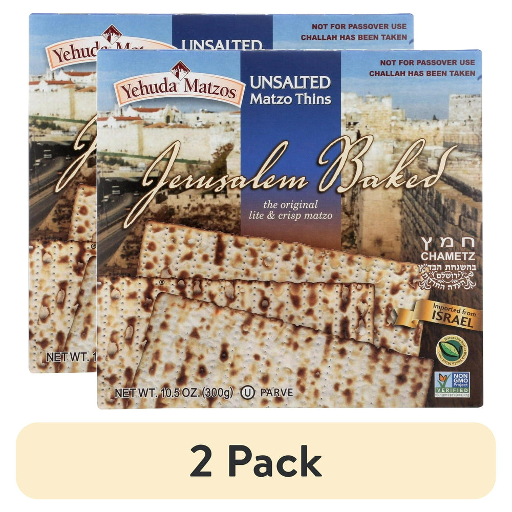 Yehuda Matzo Thins Unsalted · Galletas saladas · 2 pack de 298 g