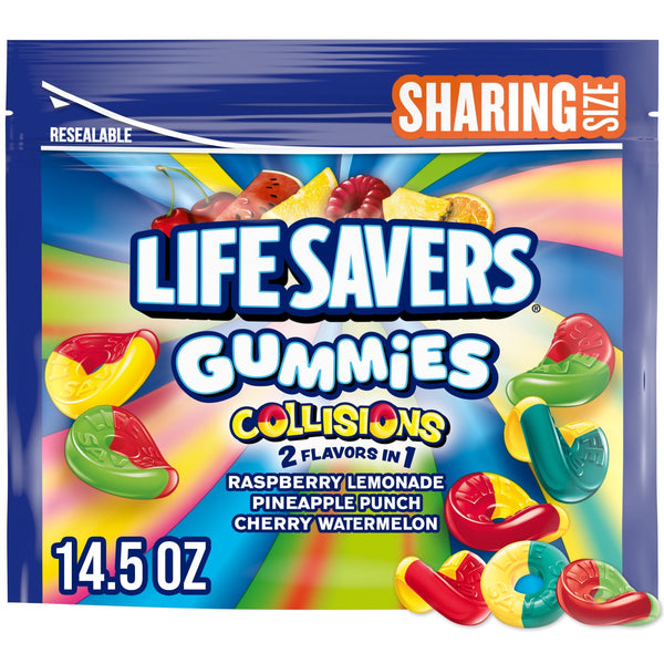 Life Savers Collisions Fruit Mix Sharing · Gomitas · 411 g · bolsa