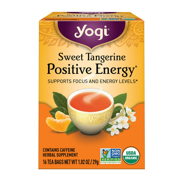 Yogi Sweet Tangerine Positive Energy Organic Black · Té · 16 pzas