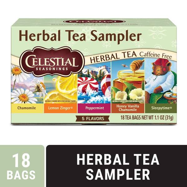 Celestial Seasonings Herbal Tea Sampler Caffeine-Free · Salsa y sazonador · 18 pzas