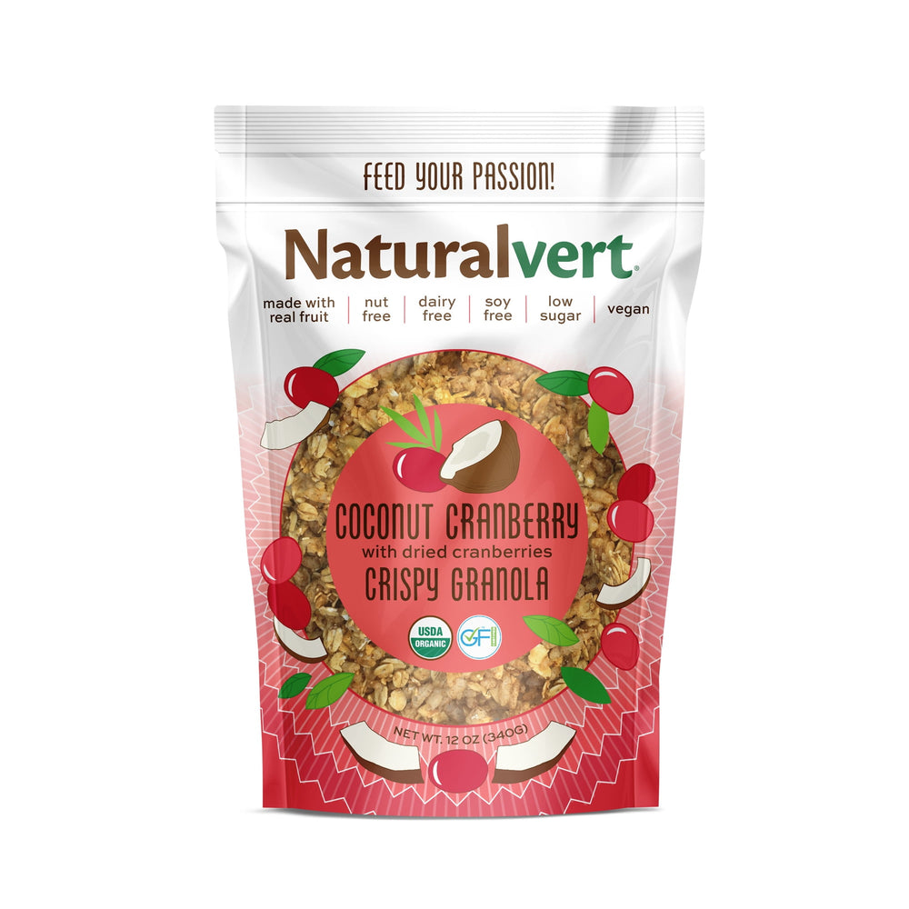 Naturalvert Organic Vegan - Coconut Cranberry Vegan ( Gluten free · Granola · 340 g