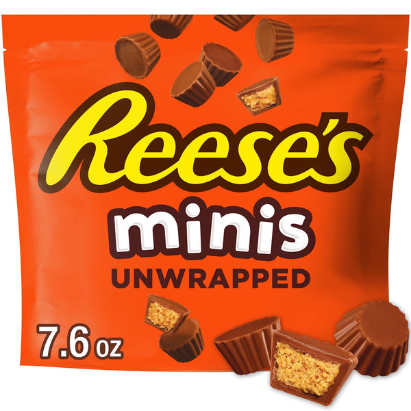Reese's Minis Unwrapped Chocolate Peanut Butter Creme · Caramelos · 215 g · bolsa