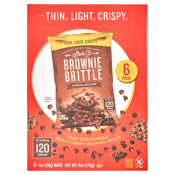 Sheila G's Brownie Brittle Chocolate Chip Cookie Thins 6 · Galletas · 28 g