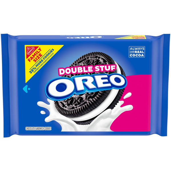 OREO Double Stuf Chocolate · Galletas · 530 g · tamaño familiar