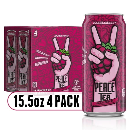 Peace Tea Razzleberry · Té · 4 latas de 458 ml