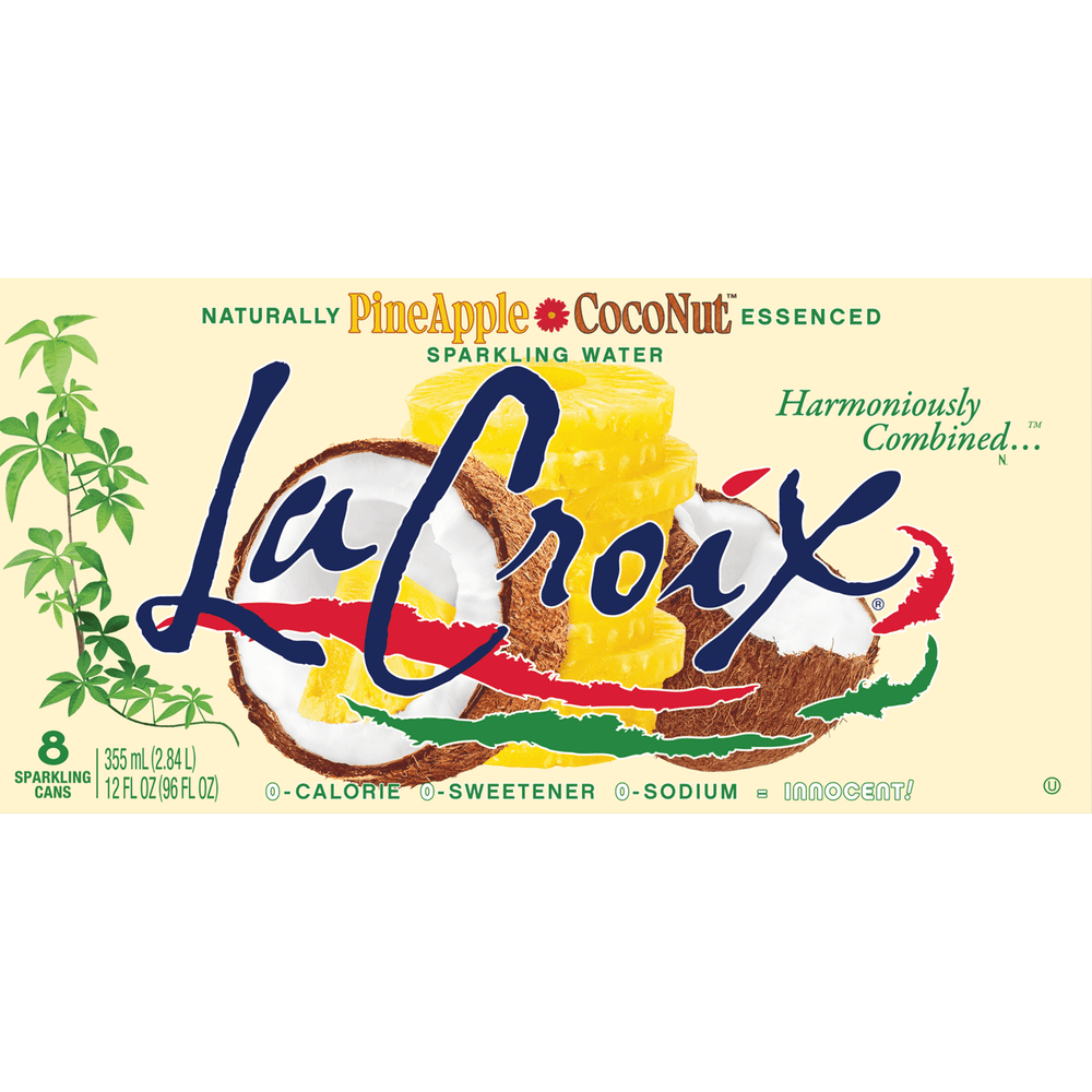 LaCroix PineApple CocoNut · Agua mineral · 8 latas de 340 g