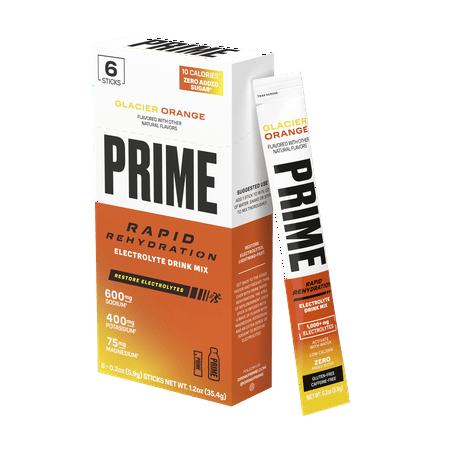 Prime Rapid Rehydration Sticks Glacier Orange · Bebida · 6 pzas