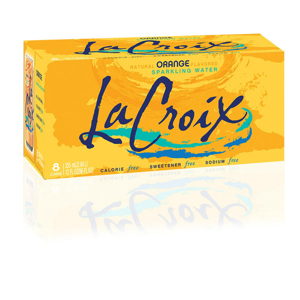 LaCroix Orange · Agua mineral · 8 pack de 340 g