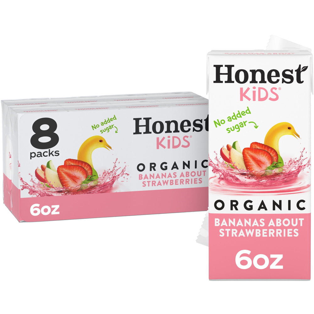 Honest Kids Bananas About Strawberries Organic · Bebida · 8 pack de 177 ml