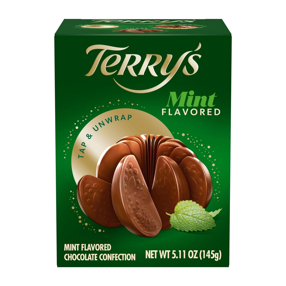 Terry's Chocolate Ball Milk Chocolate with Natural Mint · Chicles y mentas · 145 g · caja