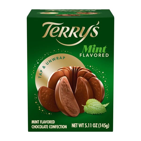 Terry's Chocolate Ball Milk Chocolate with Natural Mint · Chicles y mentas · 145 g · caja
