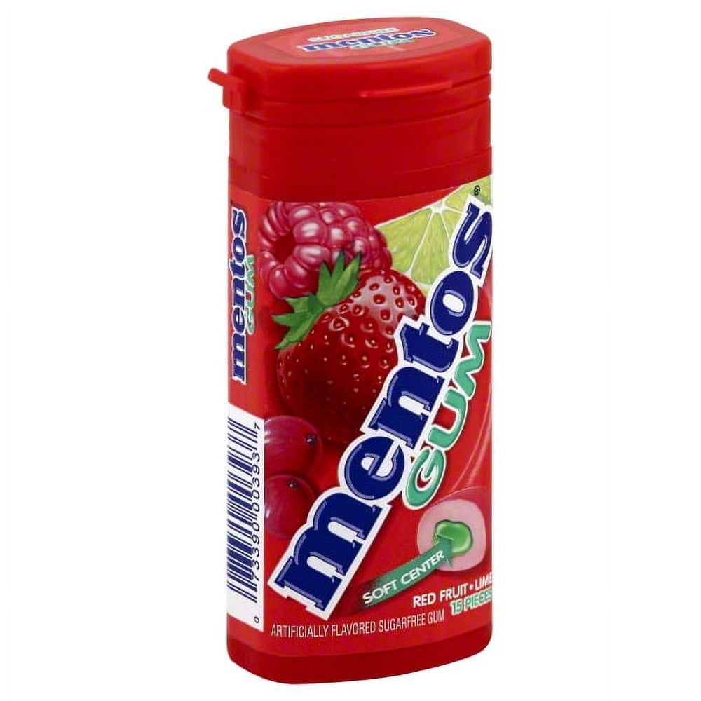 Mentos Bottle Red Fruit & Lime · Chicles y mentas · 10 botellas