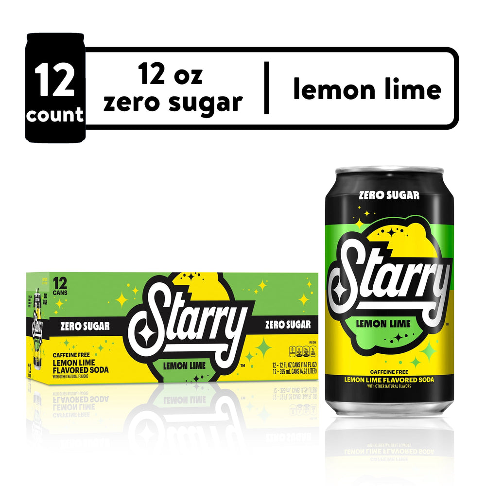 Starry Lemon Lime Zero Sugar · Refresco · 12 latas de 355 ml