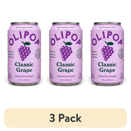 OLIPOP Classic Grape · Refresco · 3 pack de 6 g