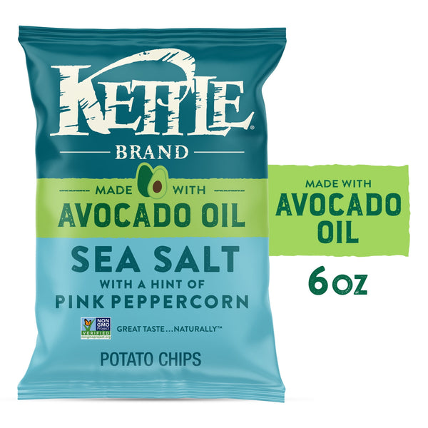 Kettle Brand Avocado Oil Sea Salt & Pink Peppercorn · Frituras · 170 g · bolsa
