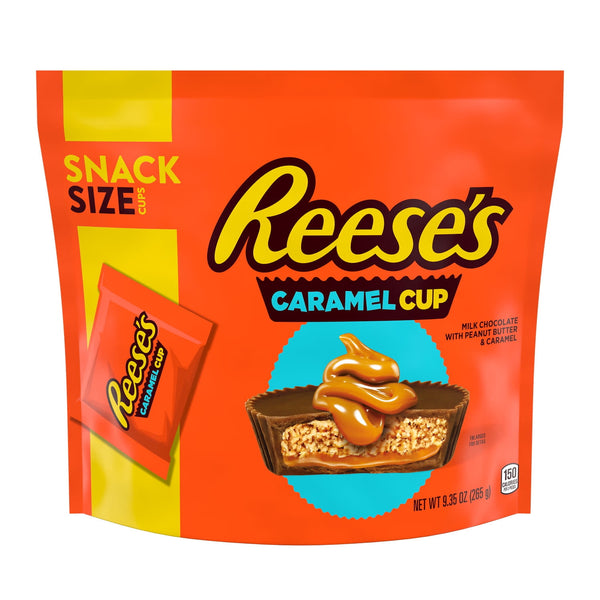 Reese's Caramel Milk Chocolate Peanut Butter Cups · Caramelos · 265 g · bolsa · tamaño snack