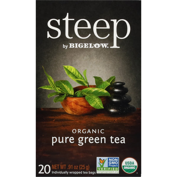 Steep by Bigelow Organic Green Tea Pure Green · Té · 20 pzas