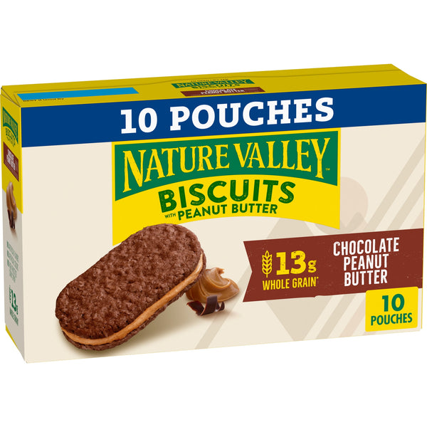 Nature Valley Biscuit Sandwiches Chocolate Peanut Butter · Galletas · 10 barras de 383 g