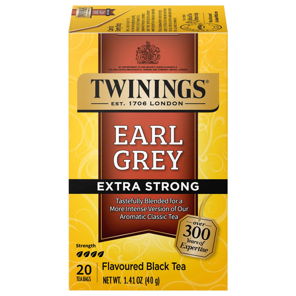 Twinings Earl Grey Extra Bold Black Tea · Té · 20 pzas