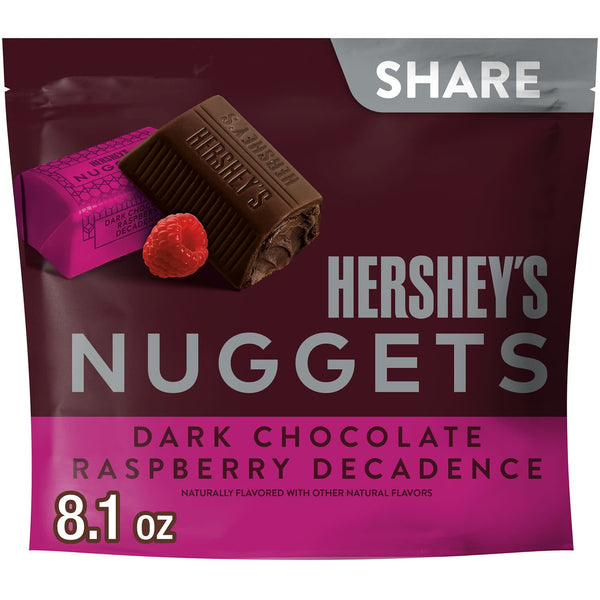 Hershey's Nuggets Dark Chocolate Raspberry Decadence · Caramelos · 230 g