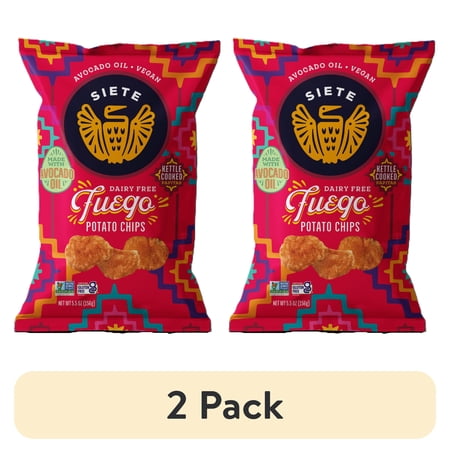 Siete Kettle Cooked Fuego · Papas · 2 pack de 156 g