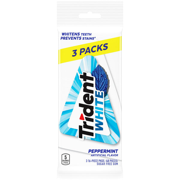Trident White Peppermint Sugar Free · Chicles y mentas · 48 pzas
