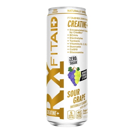FITAID RX Creatine Sour Grape Zero Sugar · Bebida · 355 ml