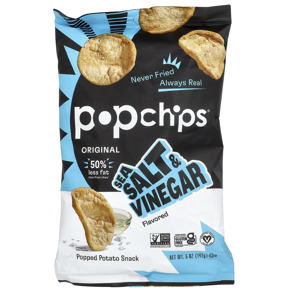 Popchips Potato Chip - Sea Salt - Vinegar · Papas · 142 g