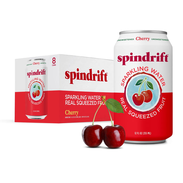 Refreshing Cherry with Real Fruit Essence · Agua mineral