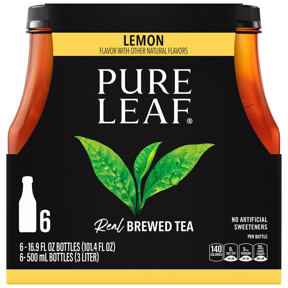 Pure Leaf Lemon Black Bottled Tea · Té · 6 pack de 500 ml