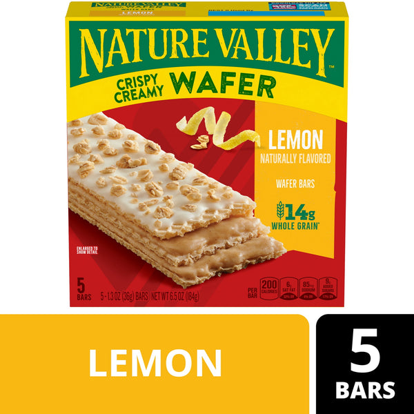 Nature Valley Creamy Wafer Lemon · Galletas · 5 barras de 184 g