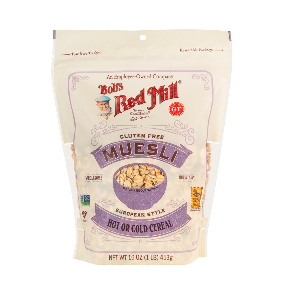 Bob's Red Mill European Style Muesli Gluten Free · Avena y hot cakes · 454 g · bolsa