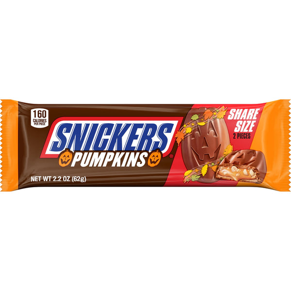Snickers Pumpkins Chocolate Halloween · Caramelos · 62 g · tamaño para compartir