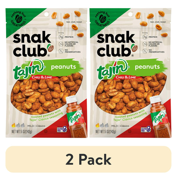 Snak Club Tajin Classico · Nueces · 2 pack de 142 g