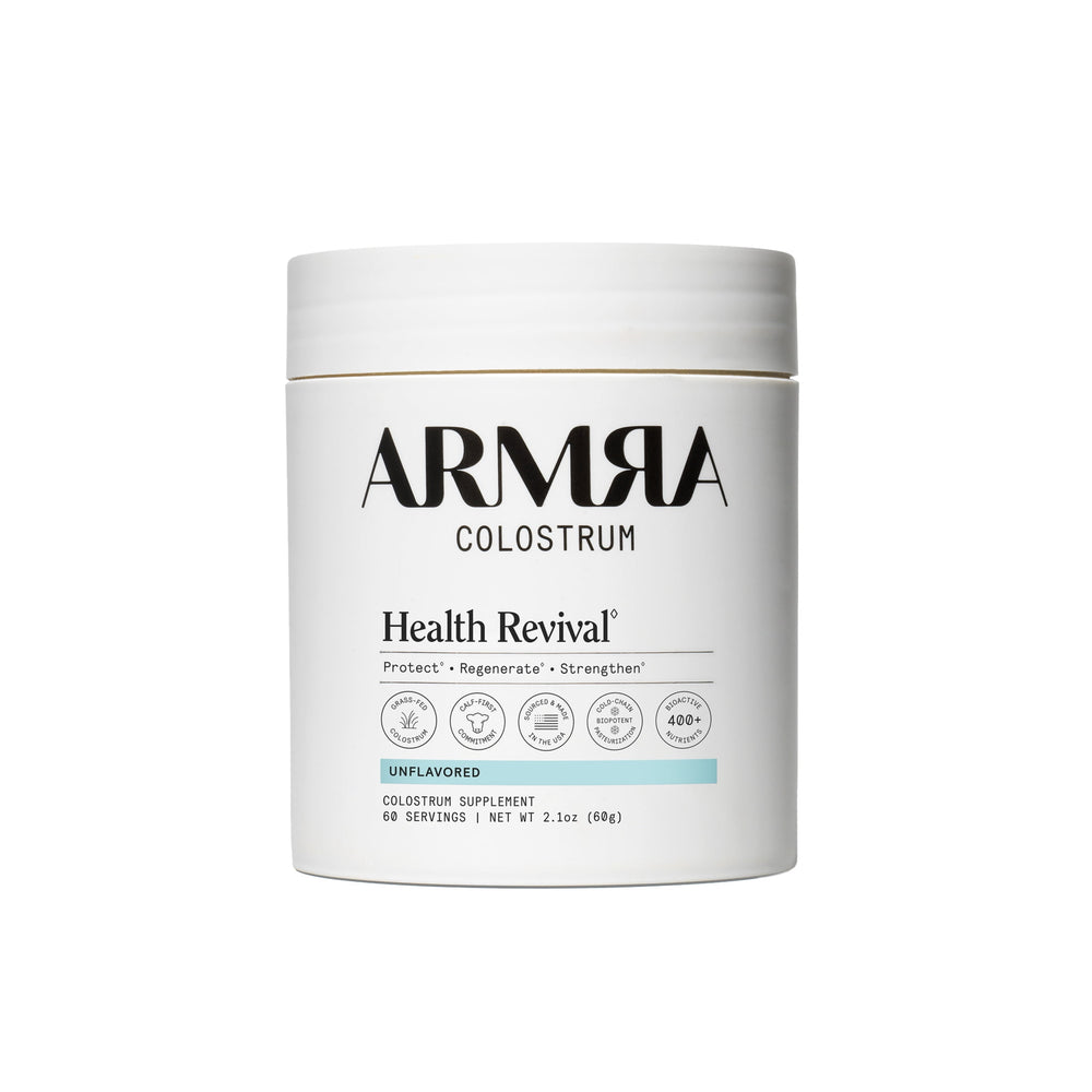 ARMRA Colostrum Unflavored Jar · Calostro en polvo · frasco de 60 porciones